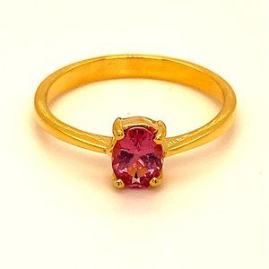 Red Mahenge Spinel 1.10ct Solid 14K Gold Ring